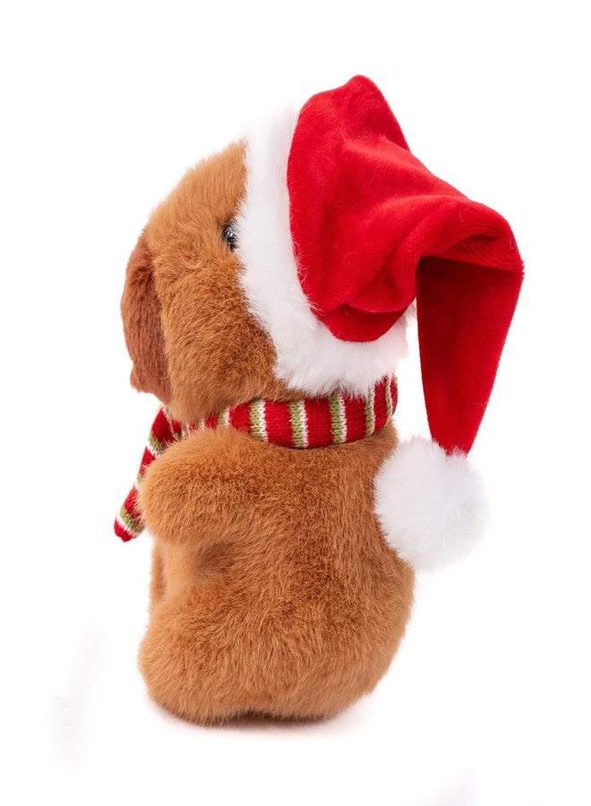 Plushland Christmas Capybara Plush - Festive Stuffed Animal with Santa Hat & Scarf, Cuddly Emotional Support Toy, for Kids & Capybara Lovers 8 Inch - Image 3